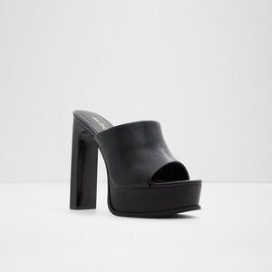 Aldo Black Platform Mules